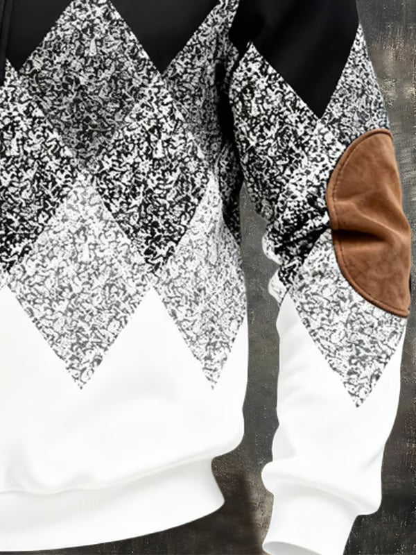 Moderner Casual-Pullover mit geometrischem Muster | Zanik