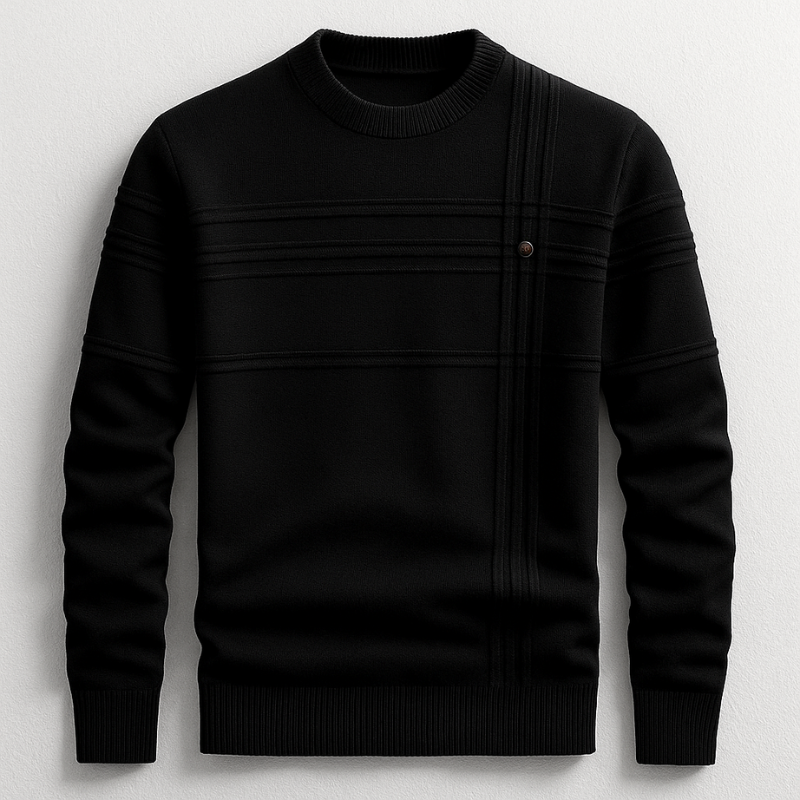 Eleganter Pullover mit Strukturdetails für Herren | Valeno