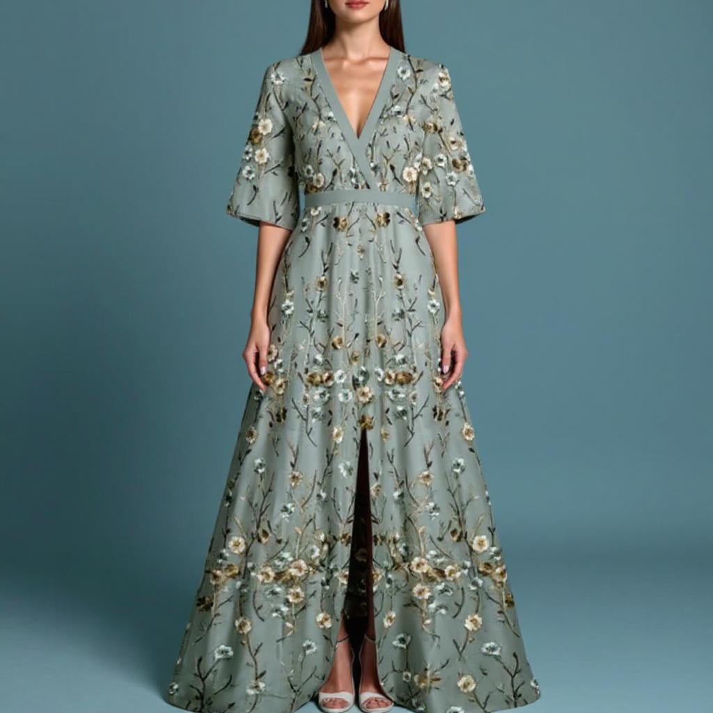 Elegantes Maxikleid mit Blumenmuster für Damen | Maravelle