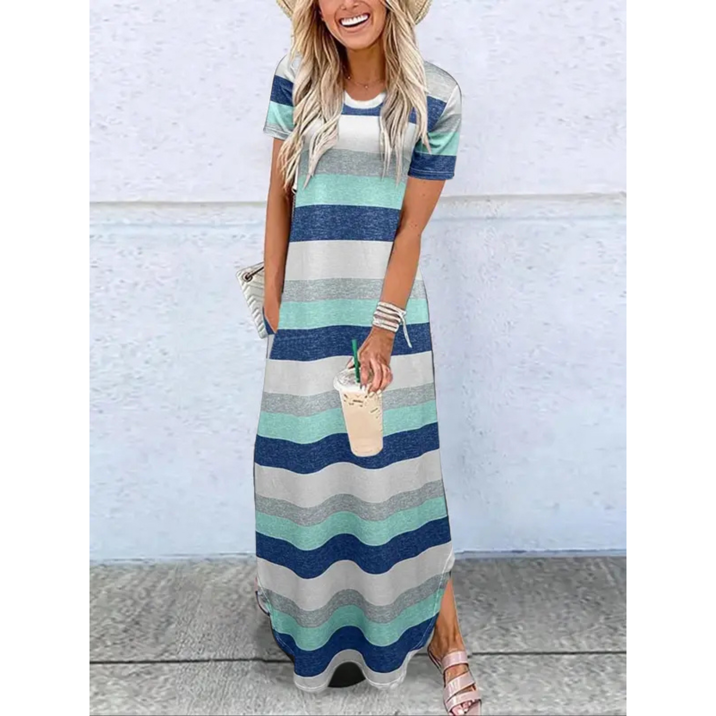 Rundhals-Maxikleid für den Sommer | RELNA