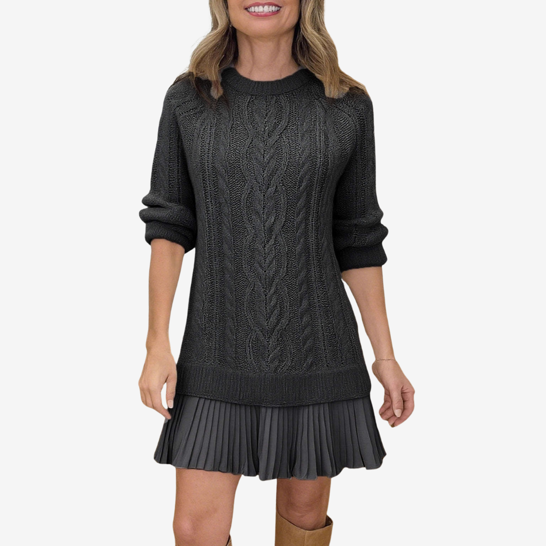 Modernes Edles Midikleid mit Plissee für Damen | Midi -7