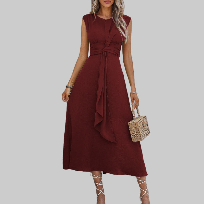 Women's Sleeveless Crew Neck Maxi Dress | Selina