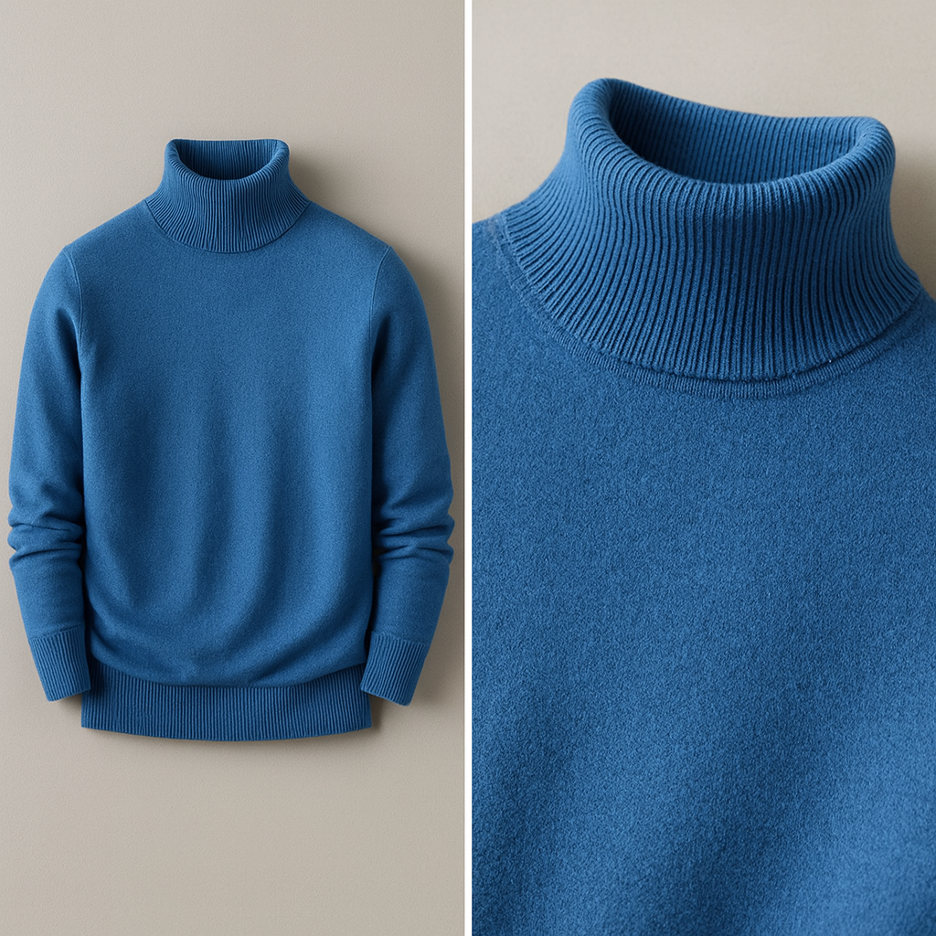 Klassischer Rollkragenpullover mit schlanker Silhouette für Herren | Valerio
