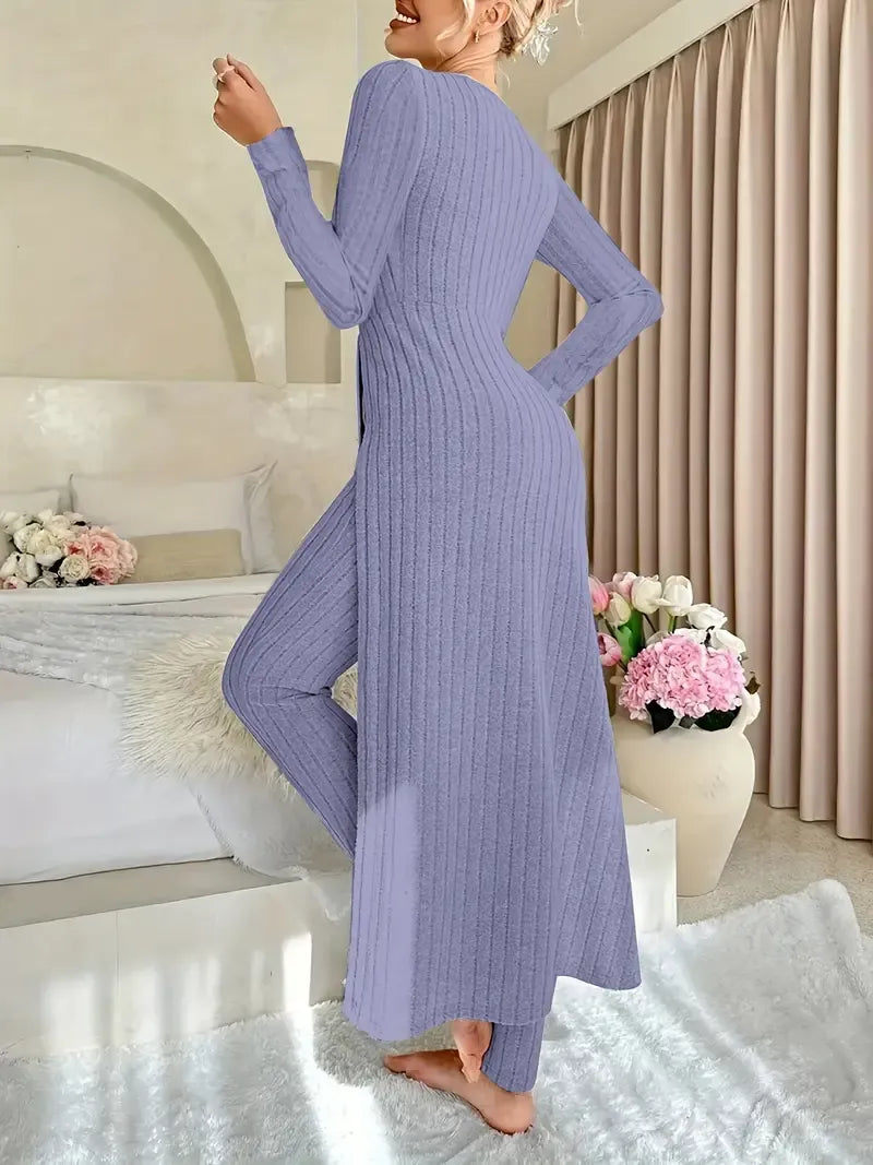 Klassisches Feines Set mit taillierter Passform für Damen | Estefanía -9