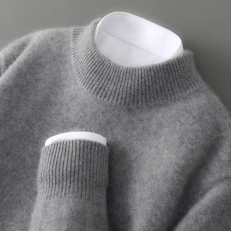 Eleganter Pullover mit Stehkragen für Herren | Arvion