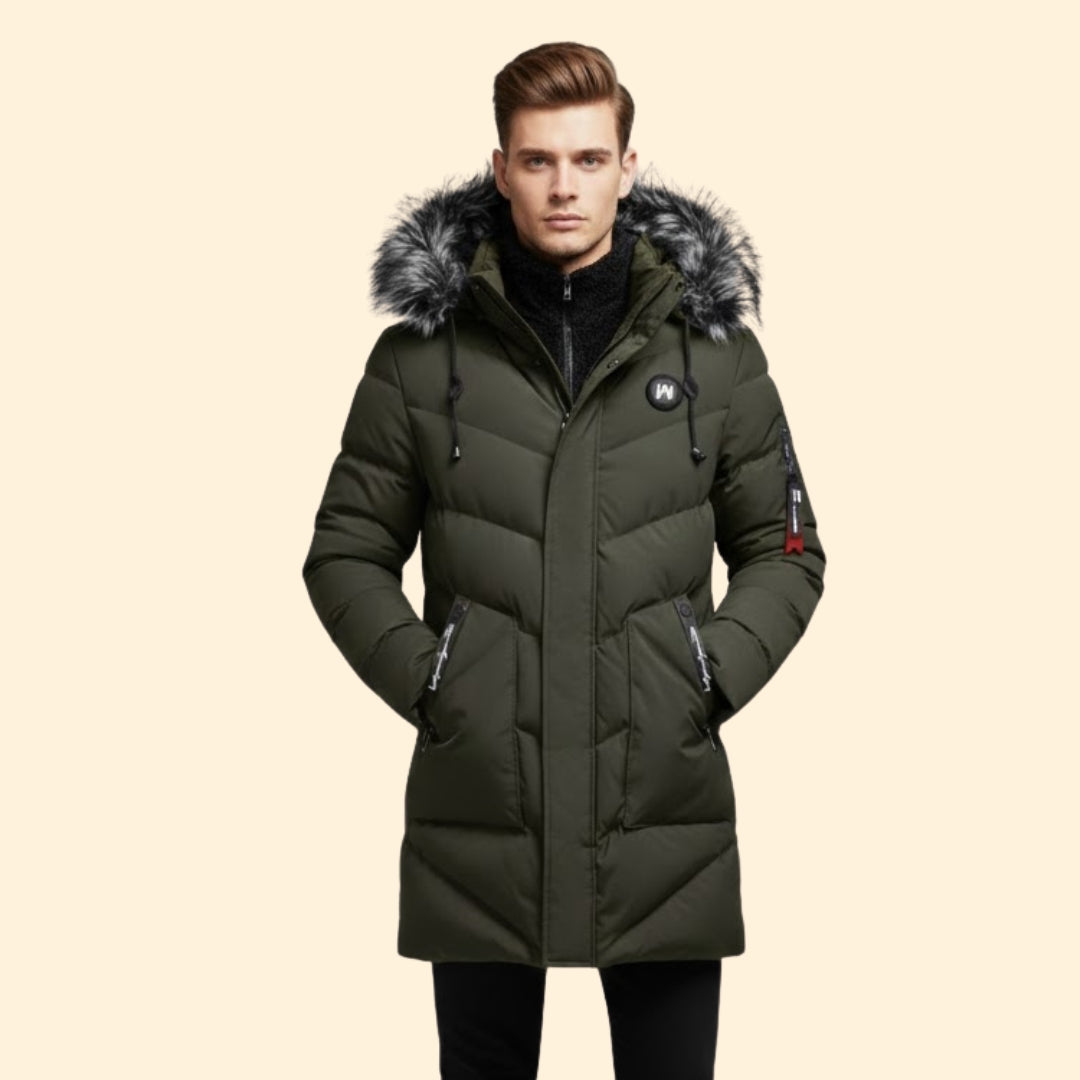 Men's Quilted Parka with Hood | Taviero