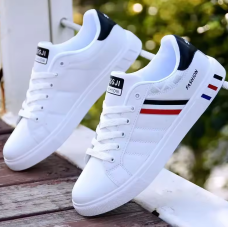 Classic clean white everyday trainers for men | Elias -1