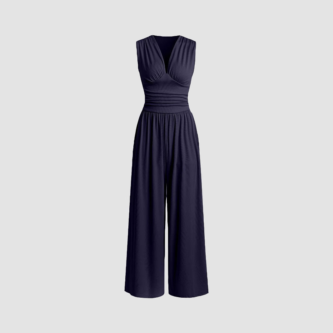 Eleganter Jumpsuit mit Raffung für Damen | Selvina