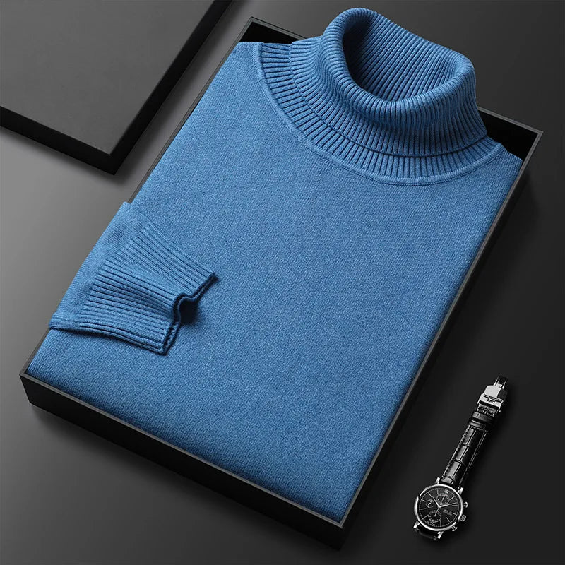 Men’s Fine Knit Roll Neck Jumper | Laurent