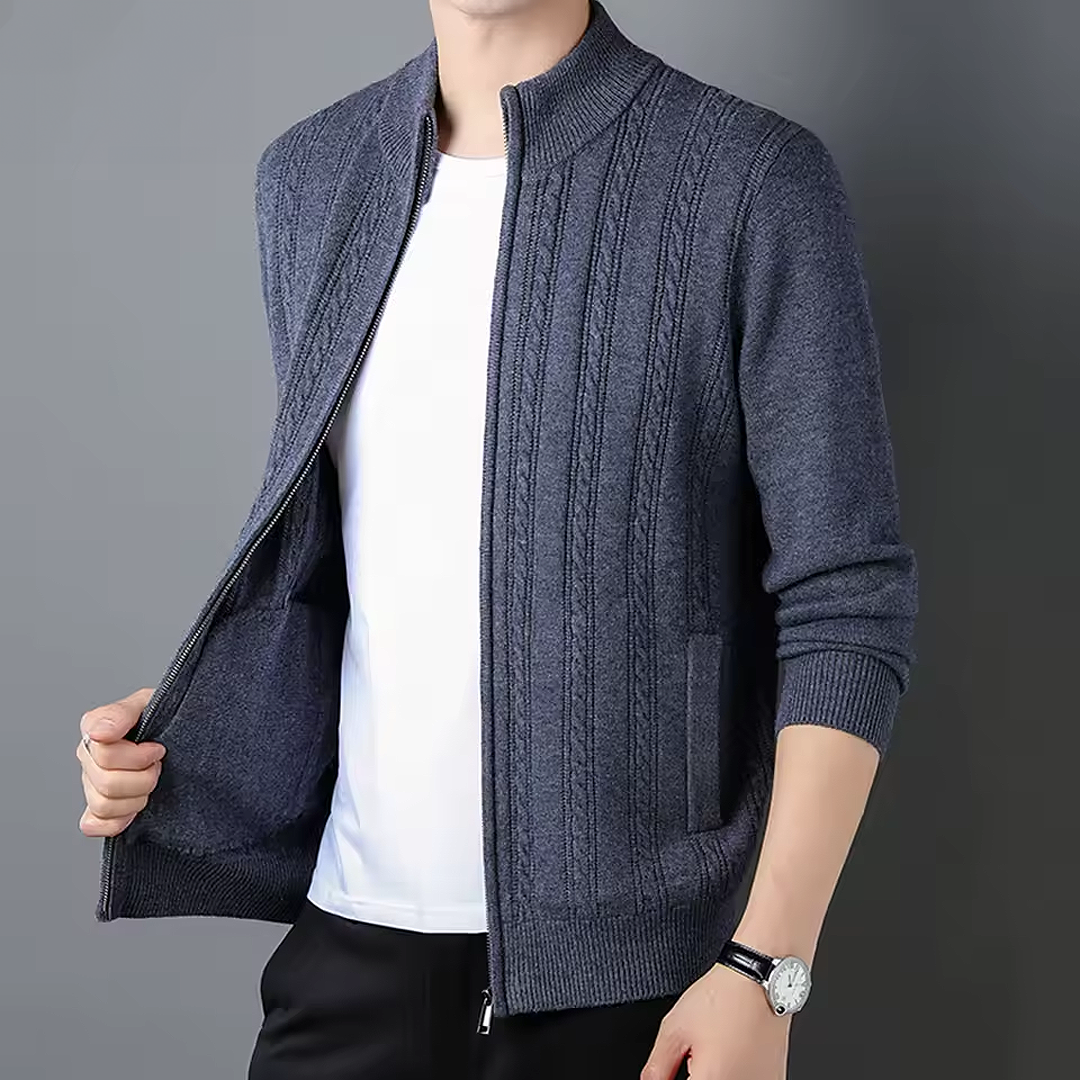 Elegante Strickjacke Reissverschluss für Frauen | Elion -5