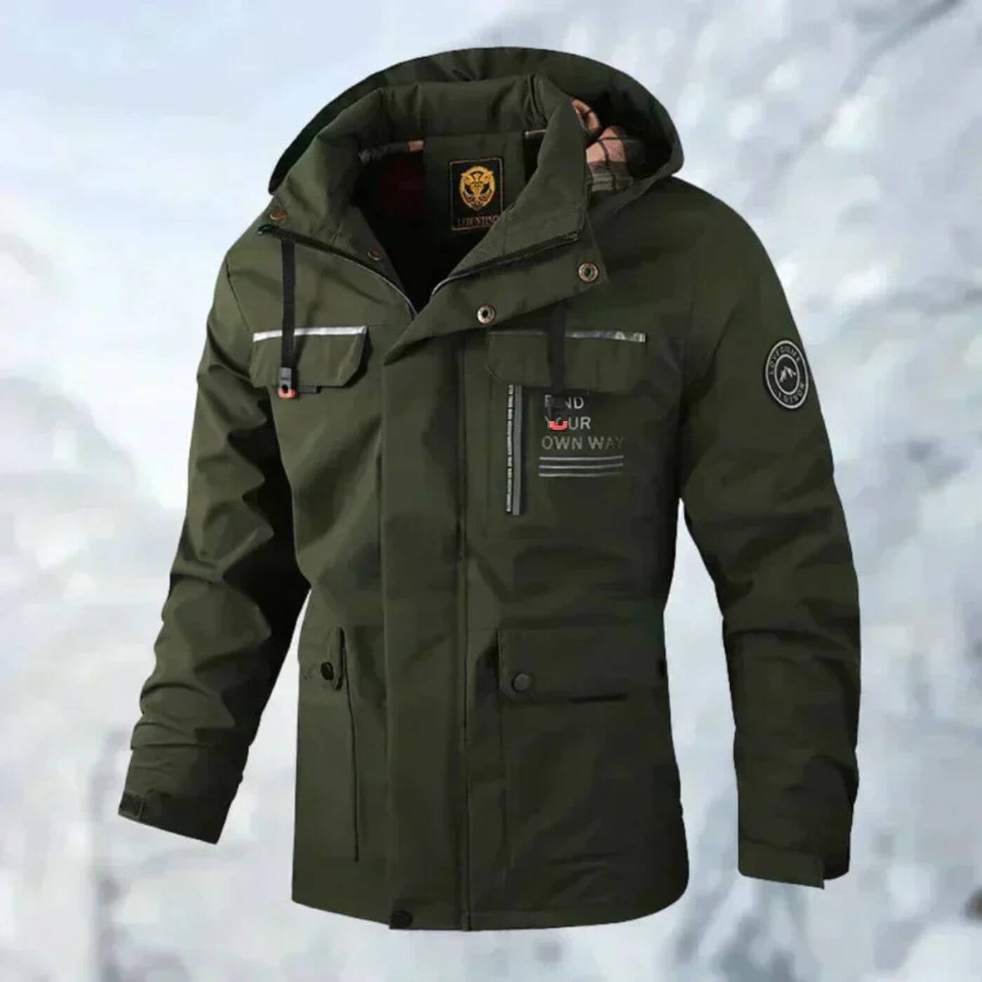 Elegante Hochwertige Wasserdichte Jacke mit wasserabweisendem Material für Herren | Versátil -8