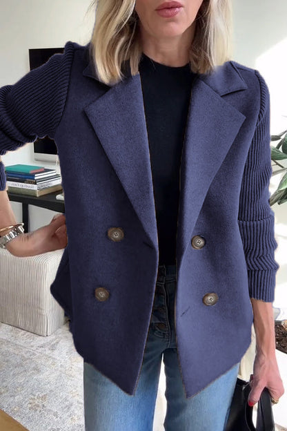 Eleganter Blazer Strickärmeln für Männer | Valeria -5