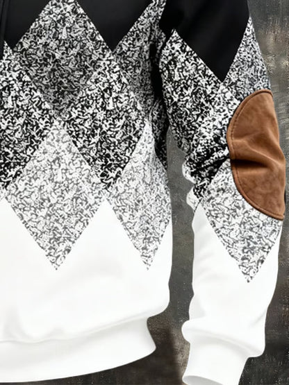 Moderner Casual-Pullover mit geometrischem Muster | Zanik