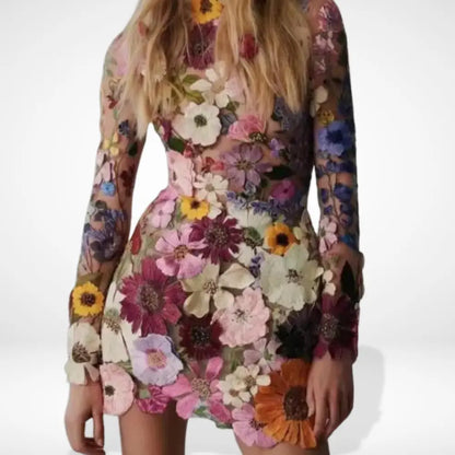 Bequemes Raffiniertes Partykleid mit Stickerei für Damen | Augusta -2