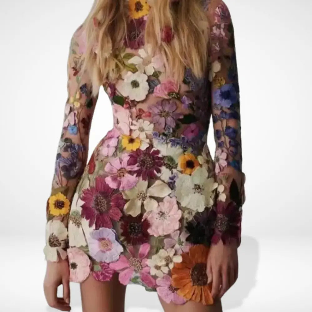 Bequemes Raffiniertes Partykleid mit Stickerei für Damen | Augusta -3