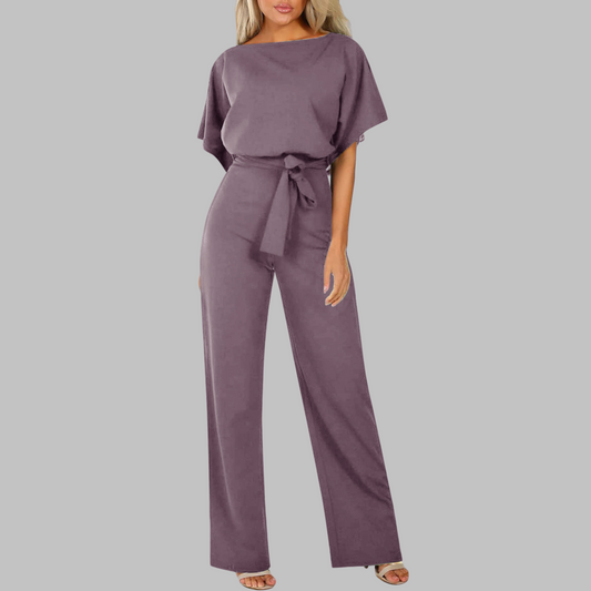 Legerer Jumpsuit mit Batwing-Ärmeln und Bindegürtel | Wannon