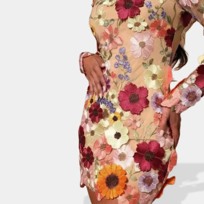 Bequemes Raffiniertes Partykleid mit Stickerei für Damen | Augusta -6