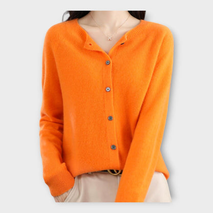 Elegante Feine Strickjacke mit Knopfleiste für Damen | Isabella -10