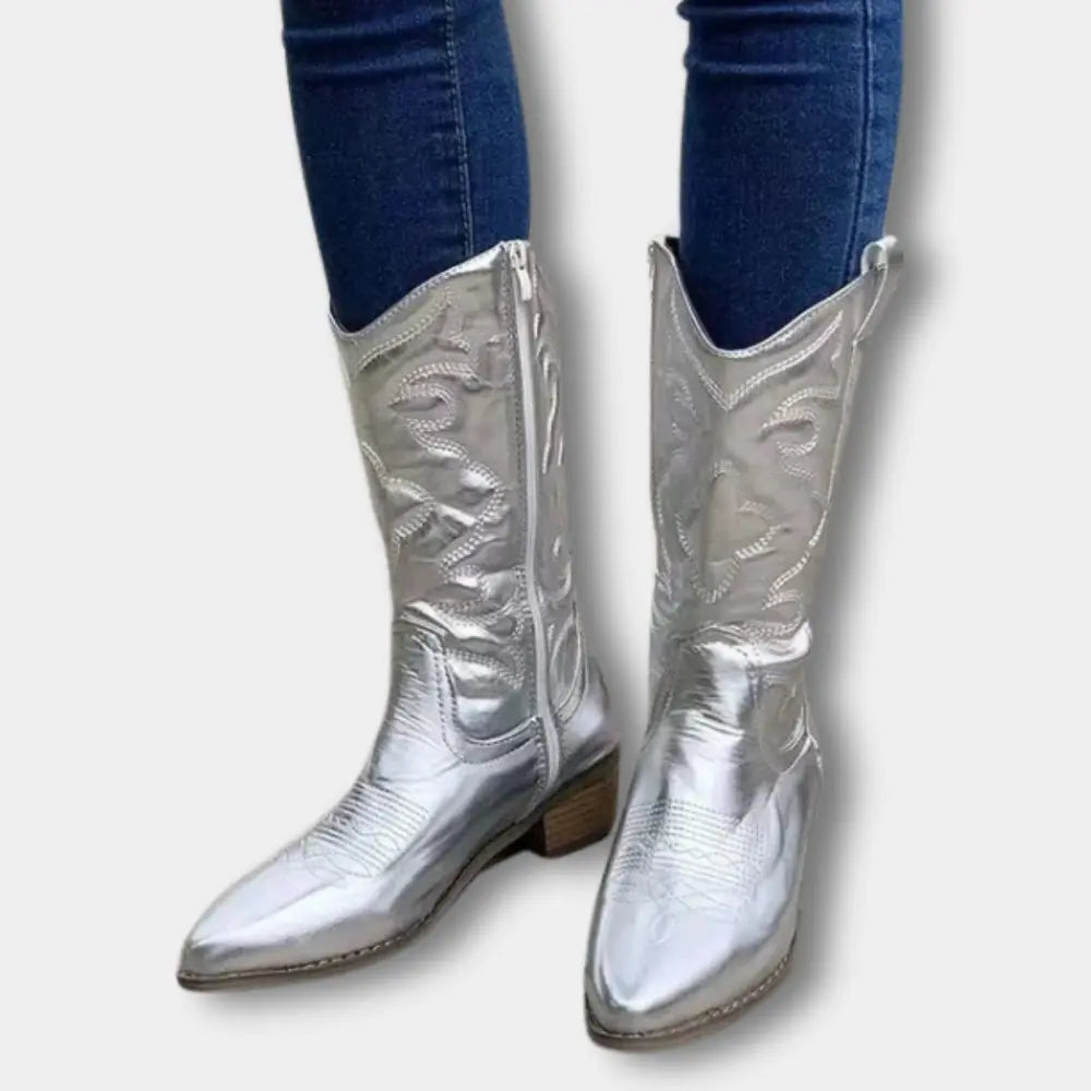 Moderne Premium Cowboystiefel mit Stickerei für Damen | Lynn -2