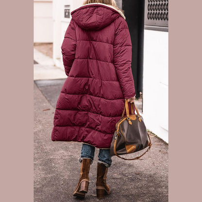 Eleganter Wendbarer Damenmantel Langem Schnitt für Männer | Amelia -11