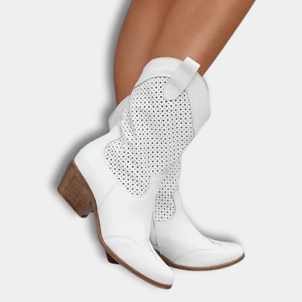 Klassische Raffinierte Cowboystiefel mit Absatz für Damen | Stacy -1
