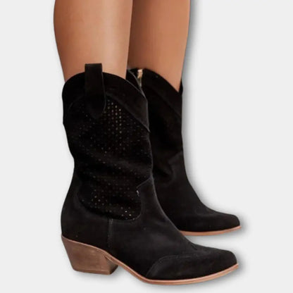 Klassische Raffinierte Cowboystiefel mit Absatz für Damen | Stacy -3