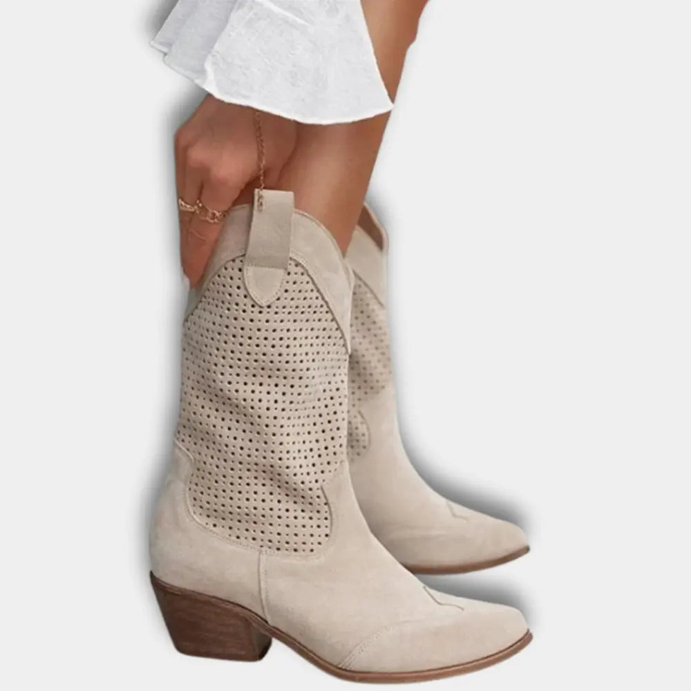 Klassische Raffinierte Cowboystiefel mit Absatz für Damen | Stacy -4