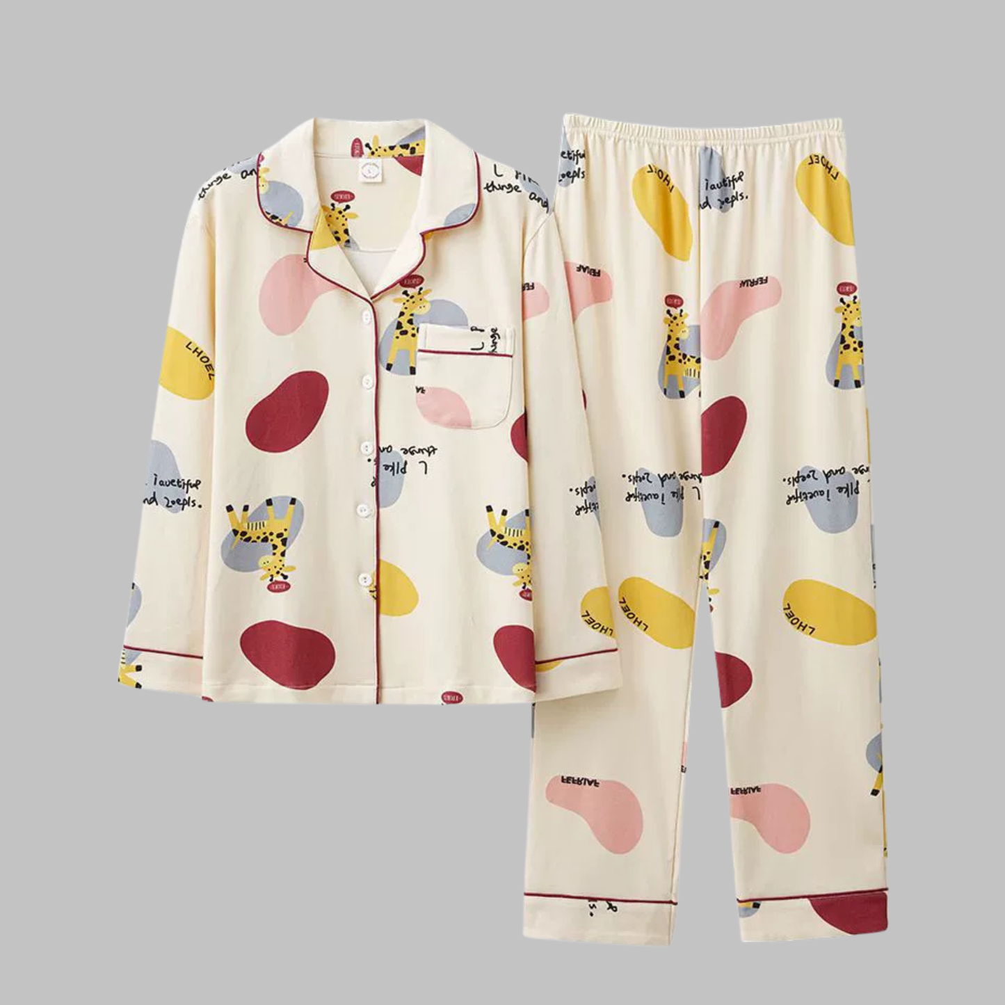 Gemütliches Loungewear-Set mit Langarmshirt und Hose für Damen | Cosima