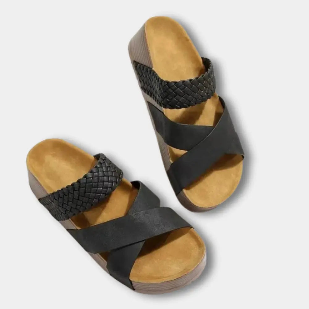 Klassische Raffinierte Sandalen mit gekreuztem Design für Damen | Sandy -6