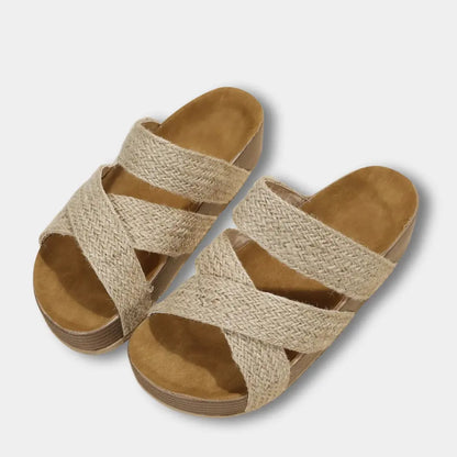 Klassische Raffinierte Sandalen mit gekreuztem Design für Damen | Sandy -3