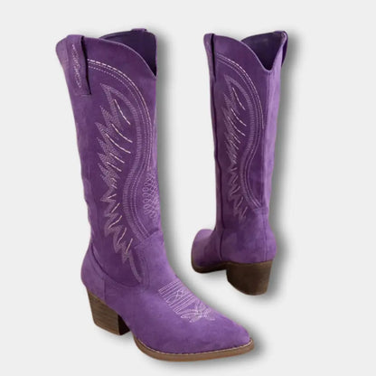 Klassische Premium Cowboystiefel mit Absatz für Damen | Iris -3