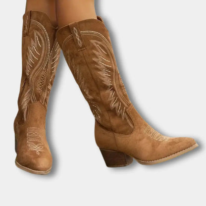 Klassische Premium Cowboystiefel mit Absatz für Damen | Iris -9