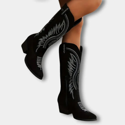 Klassische Premium Cowboystiefel mit Absatz für Damen | Iris -6