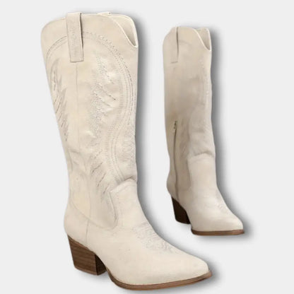 Klassische Premium Cowboystiefel mit Absatz für Damen | Iris -11