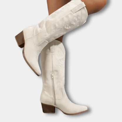Klassische Premium Cowboystiefel mit Absatz für Damen | Iris -13