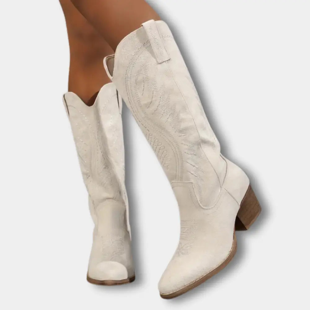 Klassische Premium Cowboystiefel mit Absatz für Damen | Iris -14