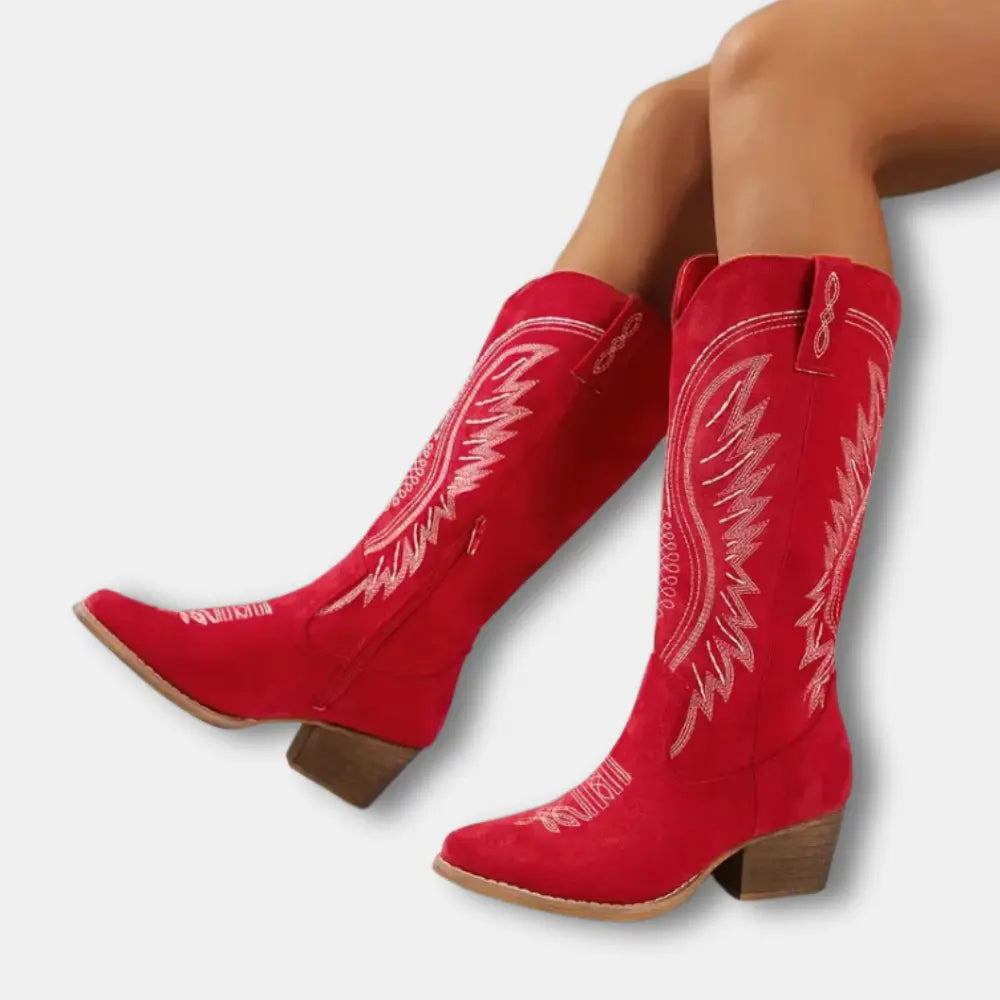 Klassische Premium Cowboystiefel mit Absatz für Damen | Iris -15