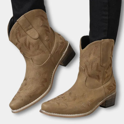 Klassische Hochwertige Cowboystiefel mit Stickerei für Damen | Jody -4