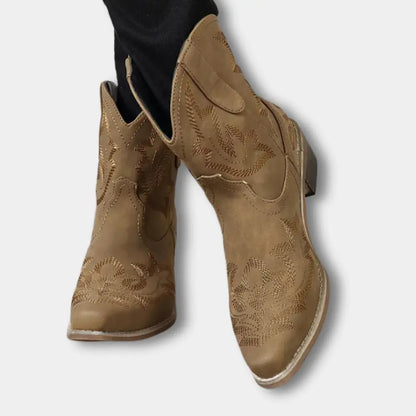 Klassische Hochwertige Cowboystiefel mit Stickerei für Damen | Jody -5