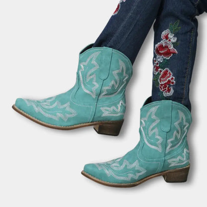Klassische Hochwertige Cowboystiefel mit Stickerei für Damen | Jody -6