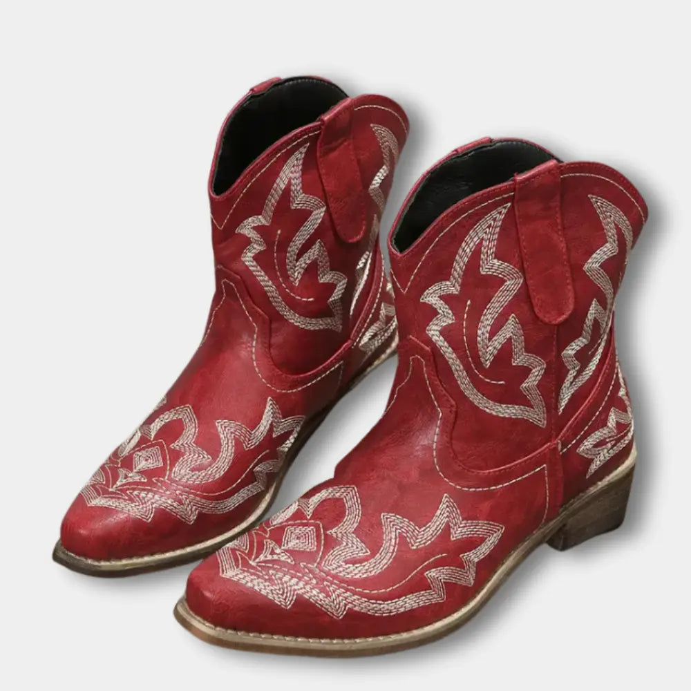 Klassische Hochwertige Cowboystiefel mit Stickerei für Damen | Jody -11