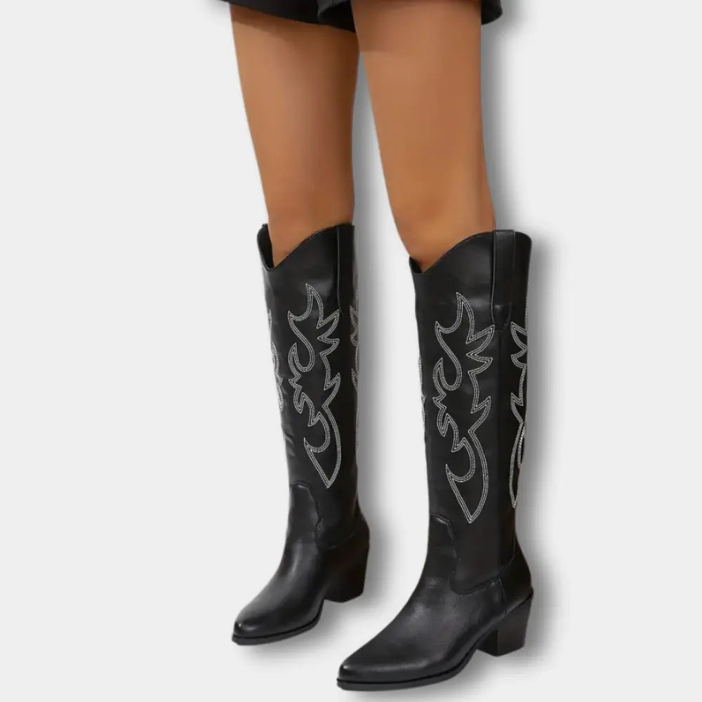 Moderne Premium Cowboystiefel mit Stickerei für Damen | Jill -2