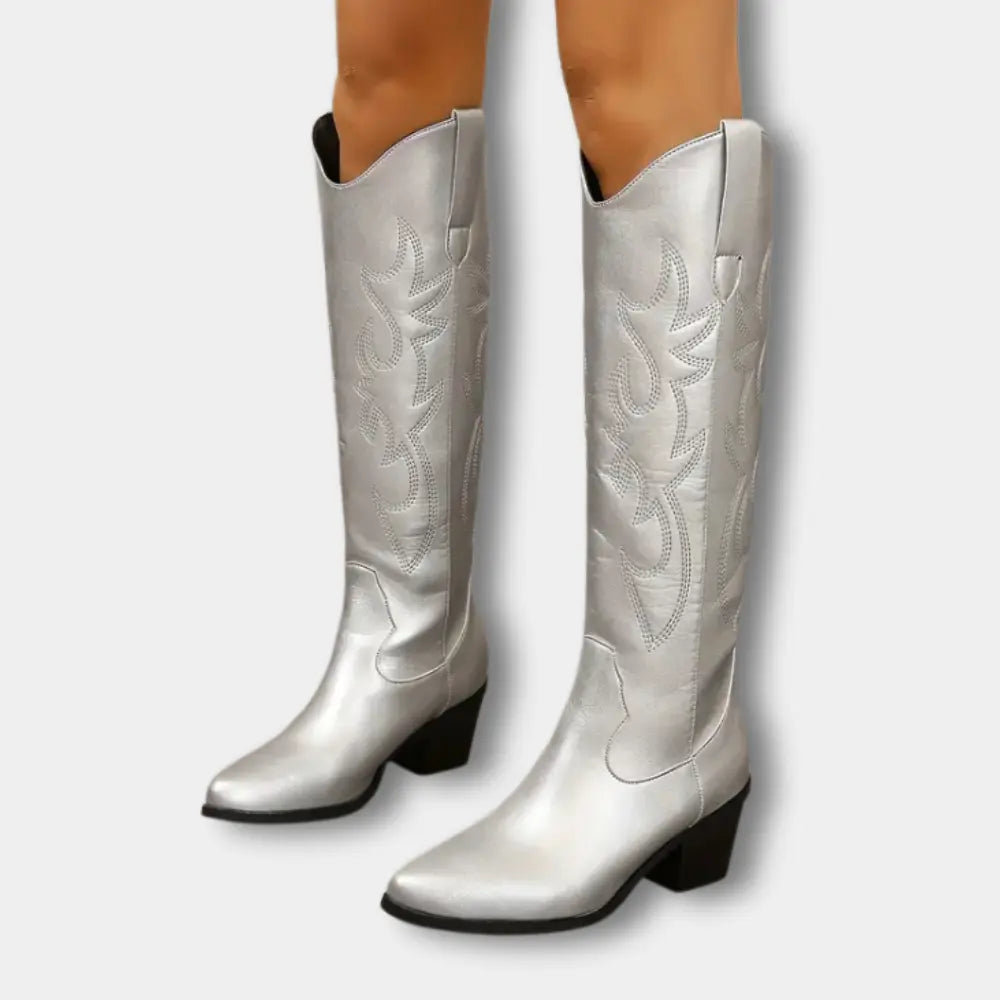 Moderne Premium Cowboystiefel mit Stickerei für Damen | Jill -8