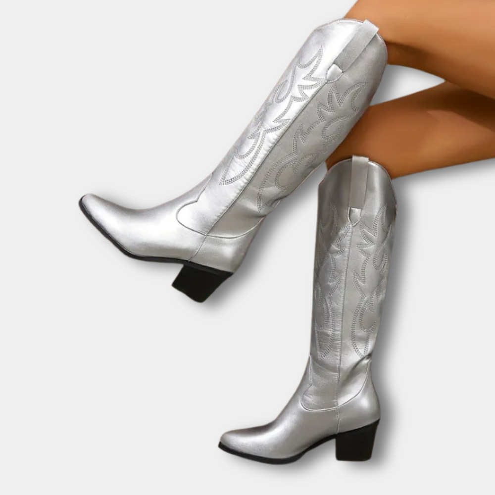 Moderne Premium Cowboystiefel mit Stickerei für Damen | Jill -9