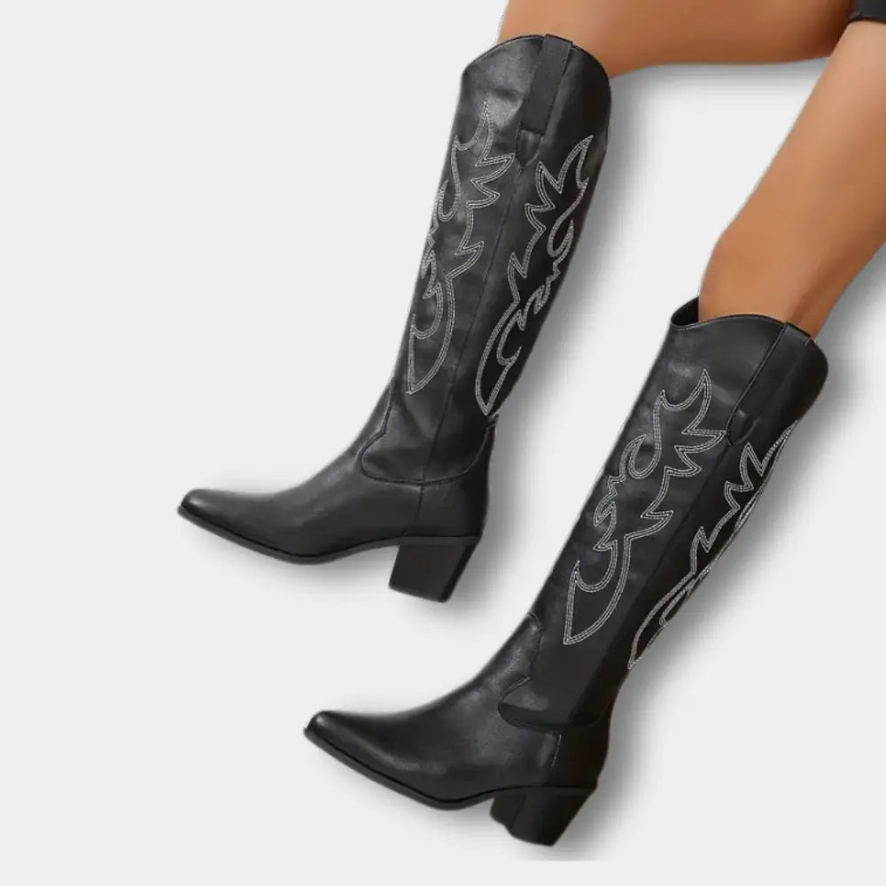 Moderne Premium Cowboystiefel mit Stickerei für Damen | Jill -3