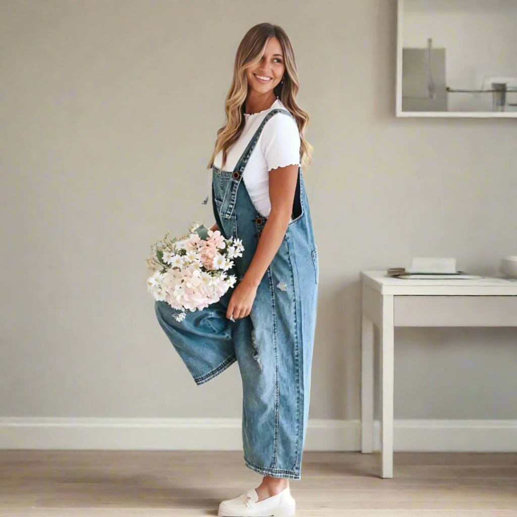Vintage Waschbarer Jumpsuit Schnitt für Männer | Carmelita -6