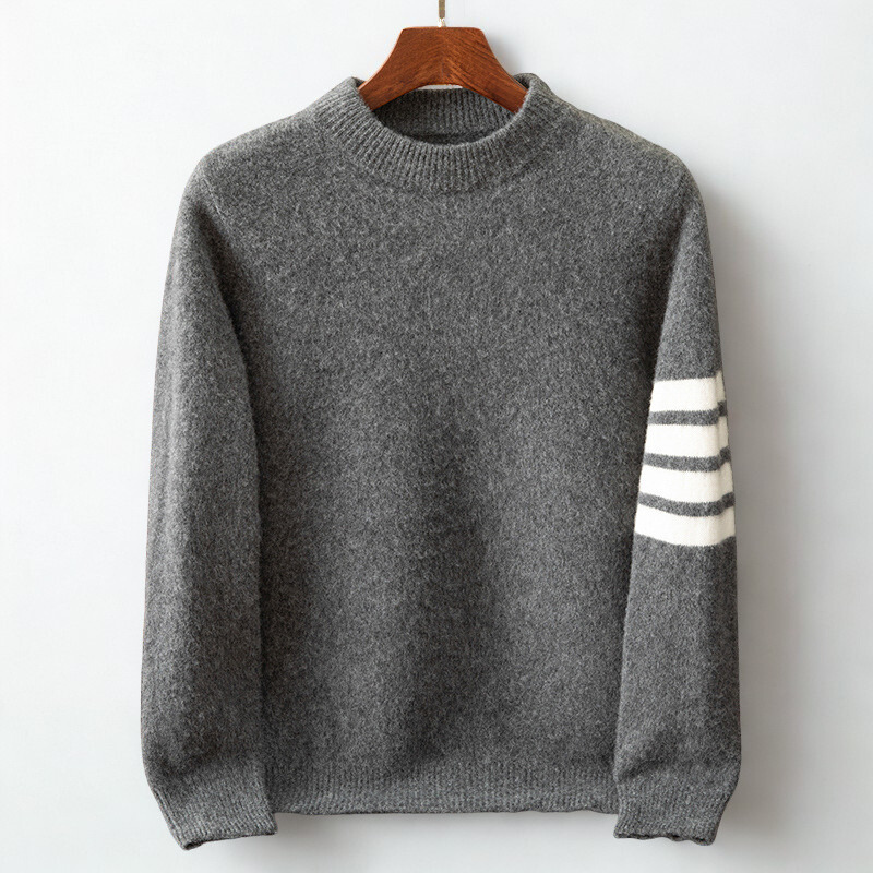 Elegant Striped Detail Pullover for Men | Marcellion