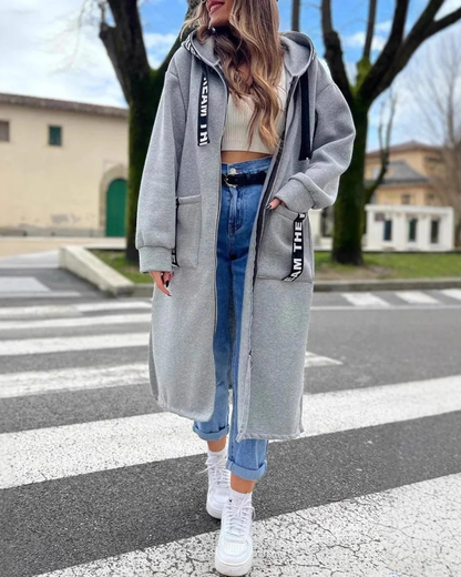 Bequemes Feines Sweatshirt mit Kapuze für Damen | Marina -1