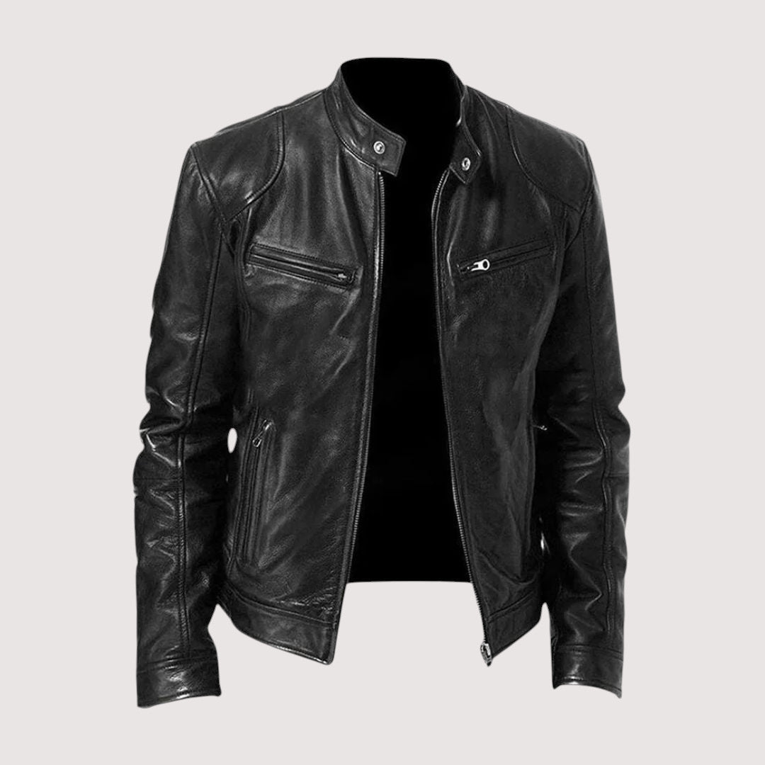 Stilvolle Raffinierte Lederjacke mit Lederlook für Herren | Moderna Sofisticada -2