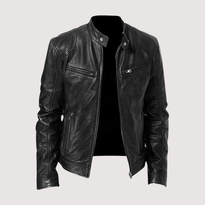 Stilvolle Raffinierte Lederjacke mit Lederlook für Herren | Moderna Sofisticada -2